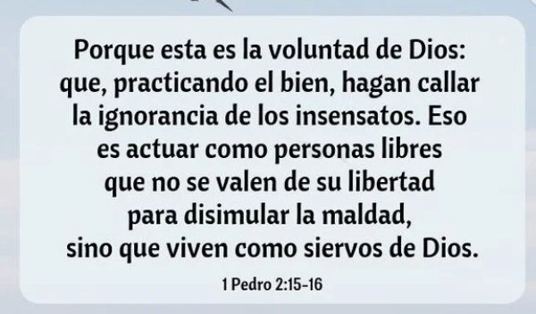 1 Pedro 2:15-16